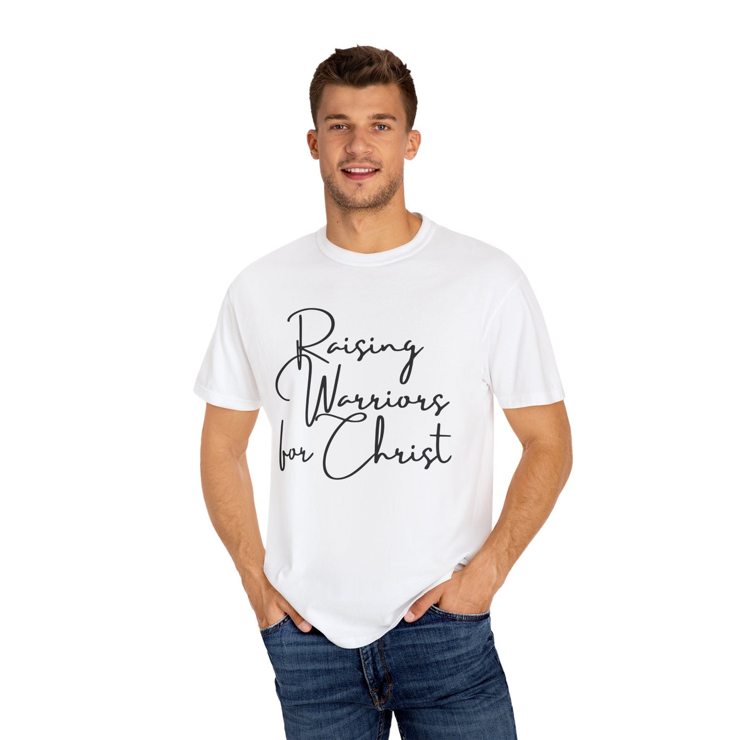Unisex Garment-Dyed T-Shirt with 'Raising Warriors for Christ' Design - Faithful Apparel, Inspirational Christian Tee, Gifts for [...]
